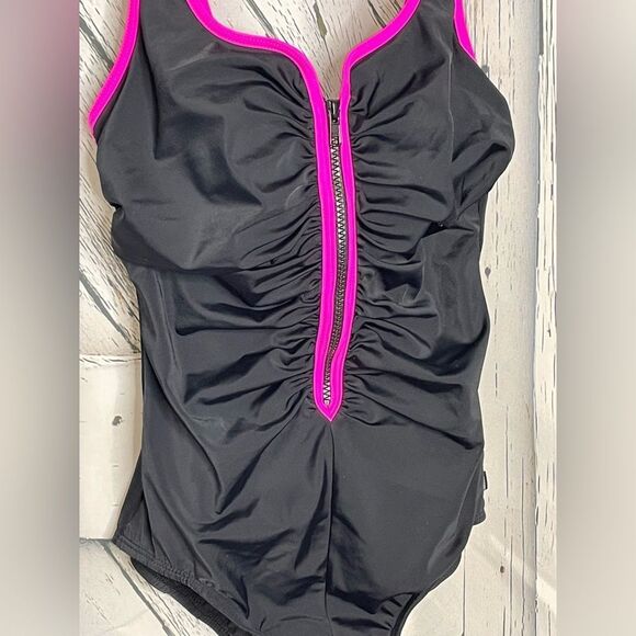 Reebok Swim Suit Zipper Front 8 - Picture 3 of 8